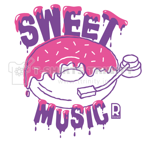 Rocka:SWEET MUSIC (PINK×PURPLE)/バックプリント
