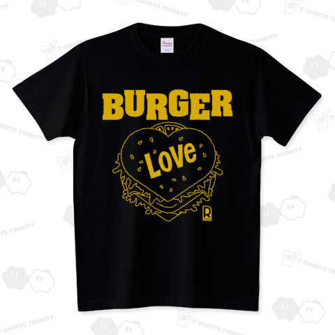 Rocka:LOVE BURGER(MUSTARD) スタンダードTシャツ(5.6オンス)