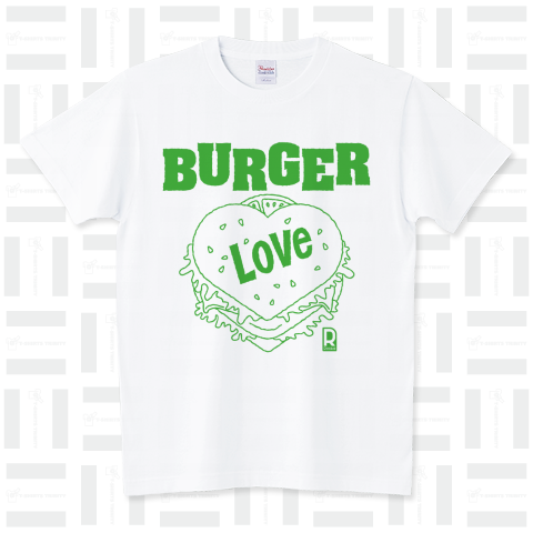 Rocka:LOVE BURGER(GREEN) スタンダードTシャツ(5.6オンス)