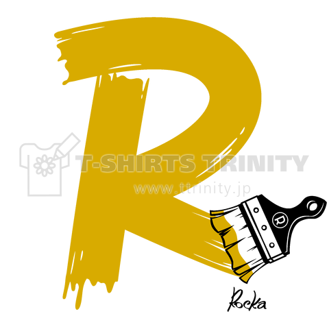 Rocka:INITIAL PAINT "R"(MUSTARD×BLACK)
