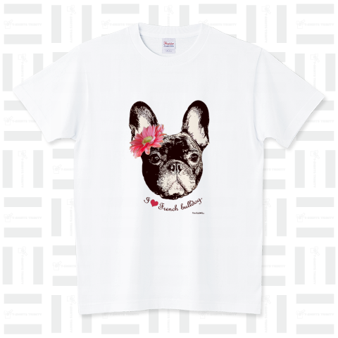 I ♥ French bulldog. スタンダードTシャツ(5.6オンス)