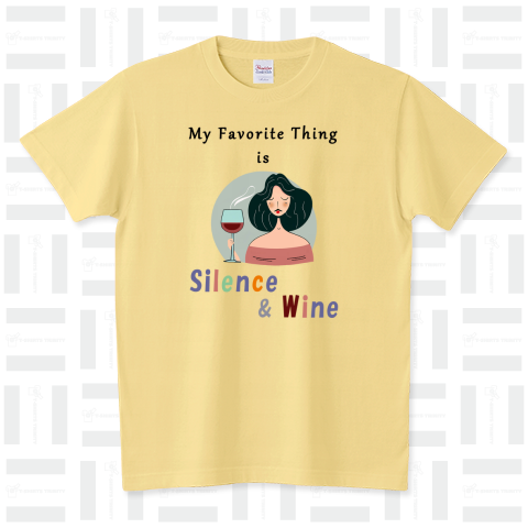 「My Favorite Thing is  Silence and Wine」(black)