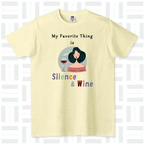 「My Favorite Thing is  Silence and Wine」(black)
