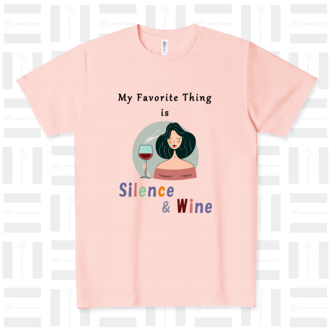 「My Favorite Thing is  Silence and Wine」(black)