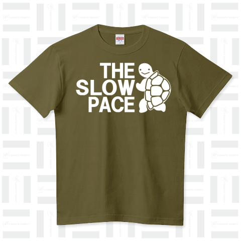 THE SLOW PACE ザ・スローペース カメ 2018夏モデル ハイクオリティーTシャツ(5.6オンス)