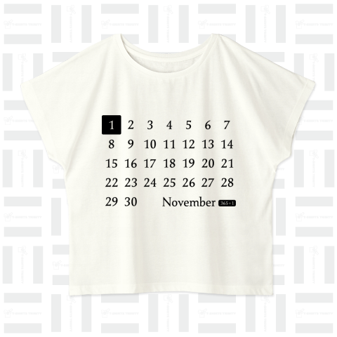 1st November(11月1日)calendar type