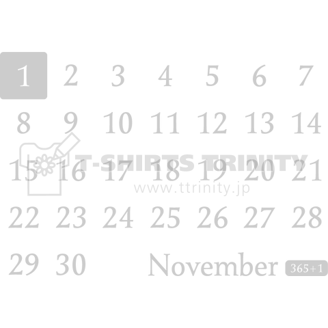 1st November(11月1日)calendar type