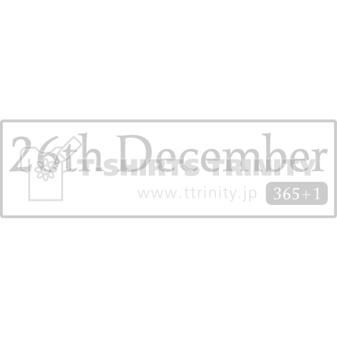 26th December(12月26日)□