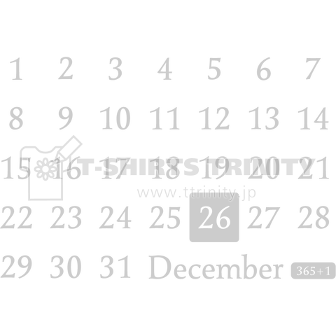 26th December(12月26日)calendar type