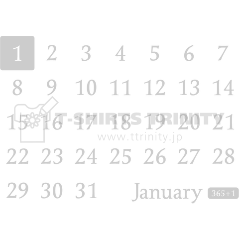 1st January(1月1日)calendar type