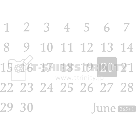 20th June(6月20日)calendar type