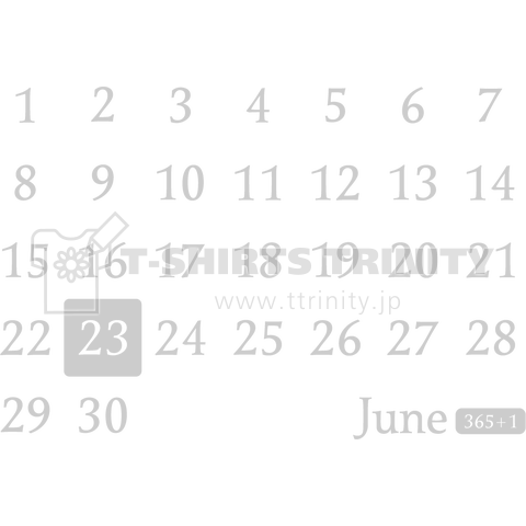 23rd June(6月23日)calendar type