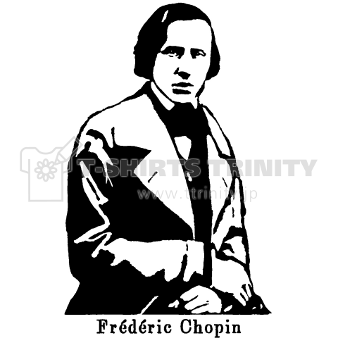 Frederic Chopin ショパン 歴史人物Tシャツ028