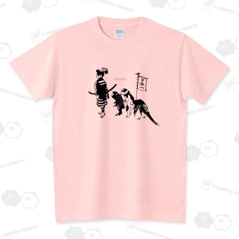 桃太郎 "Peach Boy" 日本昔ばなしTシャツ001 スタンダードTシャツ(5.6オンス)