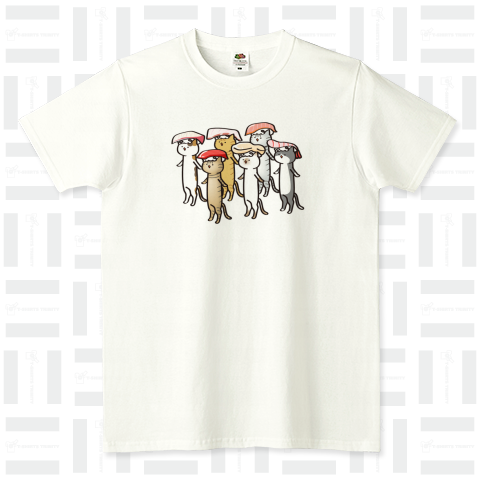 Sushi on cat's head all 参 FRUIT OF THE LOOM Tシャツ(4.8オンス)