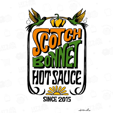 Scotch Bonnet Hot Sauce バックプリントパーカー