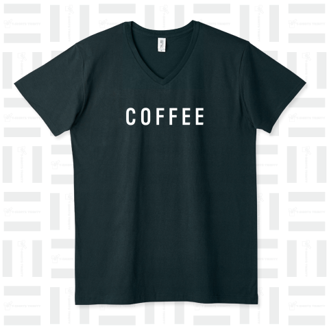 COFFEE 珈琲 コーヒー 妄想カフェ (白文字)（プレミアムTシャツ）|デザインTシャツ通販【Tシャツトリニティ】