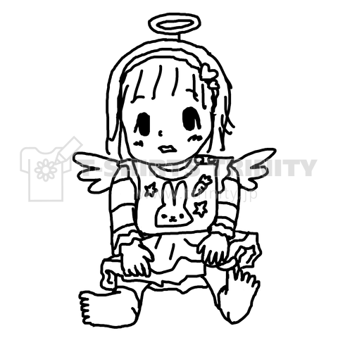 女の子 幼児 幼女 園児 メルヘン 可愛い 天使衣装 エンジェル Angel デザインtシャツ通販 Tシャツトリニティ