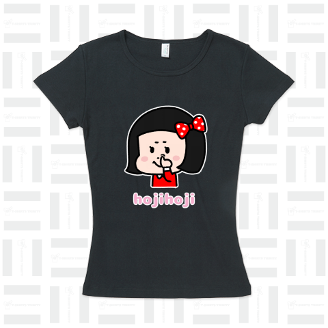 ほじほじTシャツ『黒髪女の子』