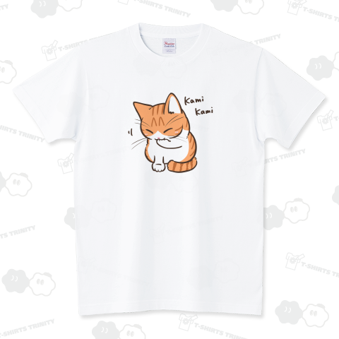 かみかみねこ(茶トラ白ver) スタンダードTシャツ(5.6オンス)