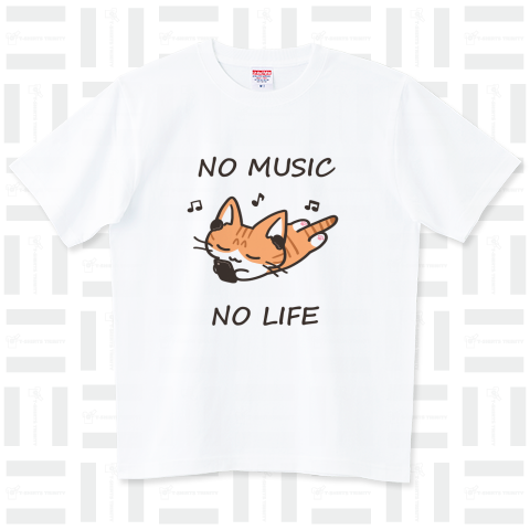 NO MUSIC NO LIFE 茶トラ白ねこちゃん