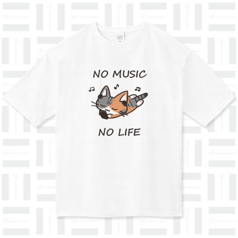 NO MUSIC NO LIFE しま三毛ねこちゃん