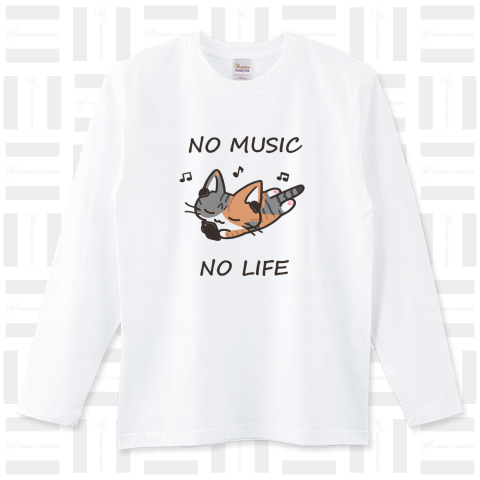 NO MUSIC NO LIFE しま三毛ねこちゃん