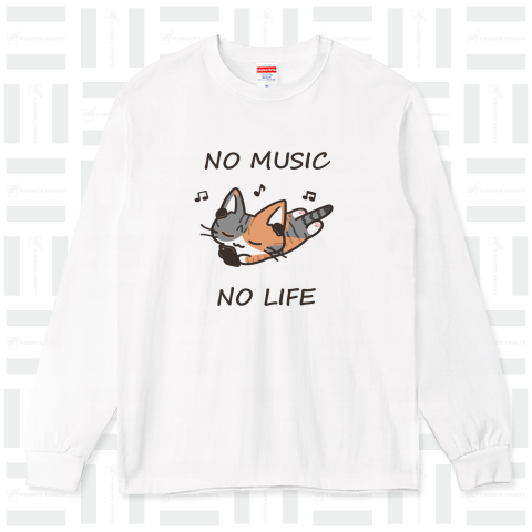 NO MUSIC NO LIFE しま三毛ねこちゃん