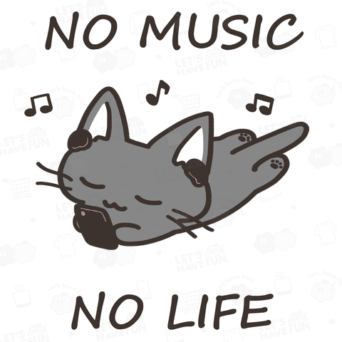 NO MUSIC NO LIFE 黒猫ちゃん