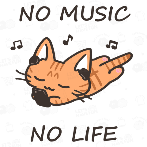 NO MUSIC NO LIFE 茶トラ猫ちゃん