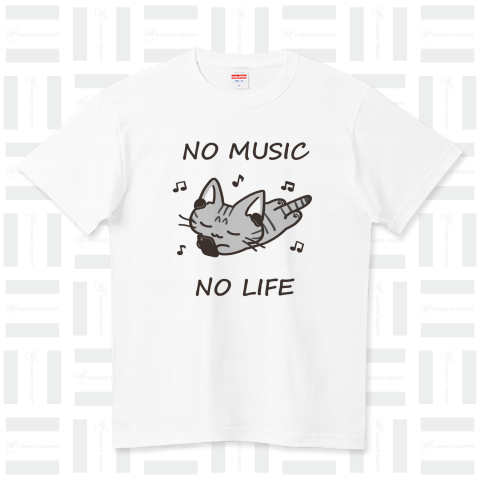 NO MUSIC NO LIFE サバトラ猫ちゃん