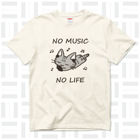 NO MUSIC NO LIFE サバトラ猫ちゃん