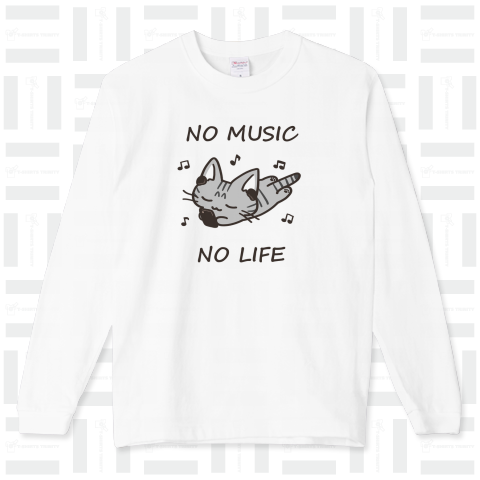 NO MUSIC NO LIFE サバトラ猫ちゃん