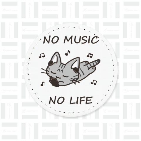 NO MUSIC NO LIFE サバトラ猫ちゃん