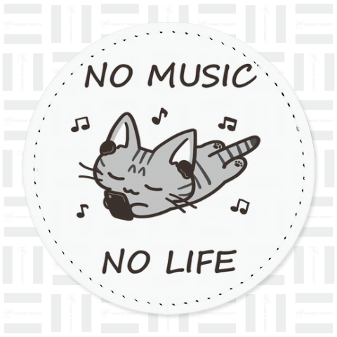 NO MUSIC NO LIFE サバトラ猫ちゃん