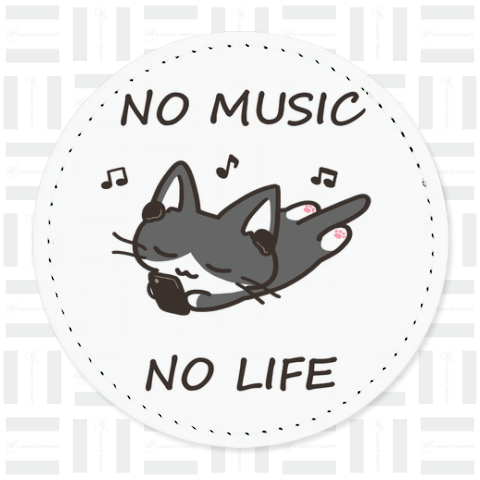 NO MUSIC NO LIFE 黒白猫ちゃん