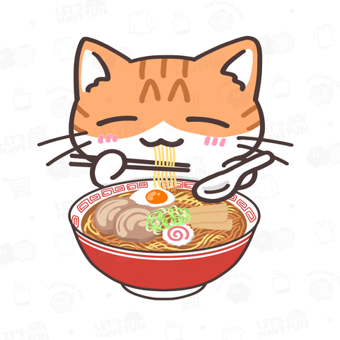 ラーメンねこ (茶白猫ver)