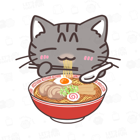 ラーメンねこ (キジトラ猫ver)