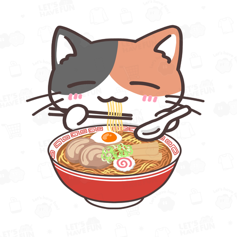 ラーメンねこ (三毛猫ver)