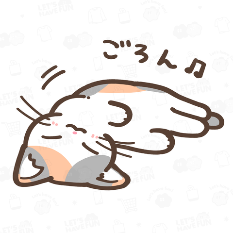 ごろん♪こねこ(パステル三毛猫ver)