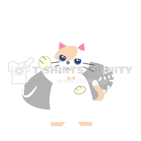 猫イラスト227 我が馬券に一片の悔いなし 白