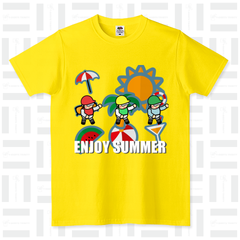 騎手イラスト475 ENJOY SUMMER 白