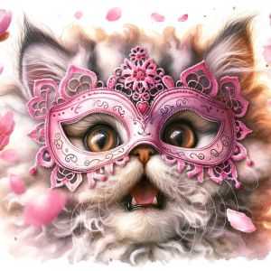 kitten * venetian-mask