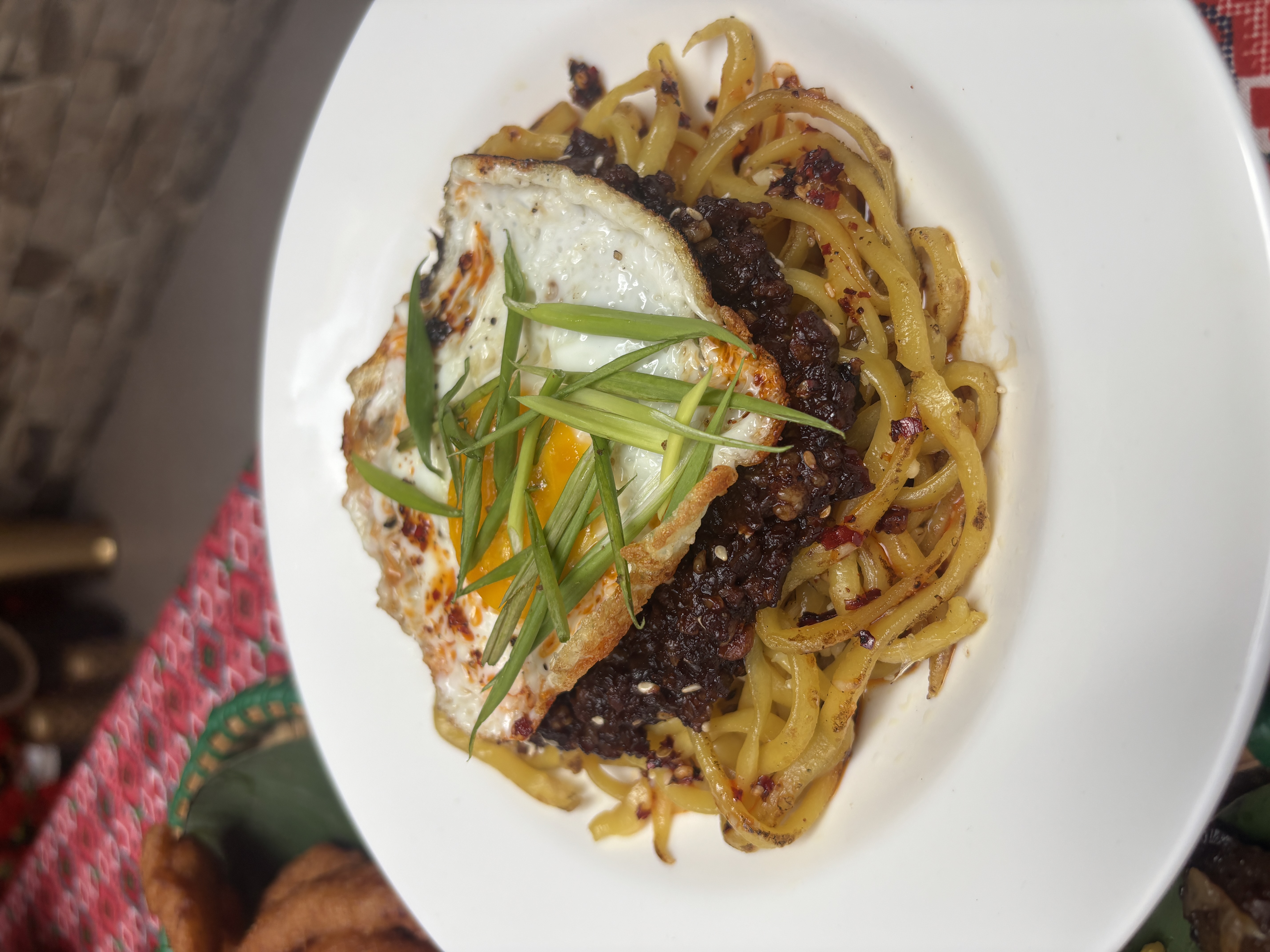 Mutton keema noodles