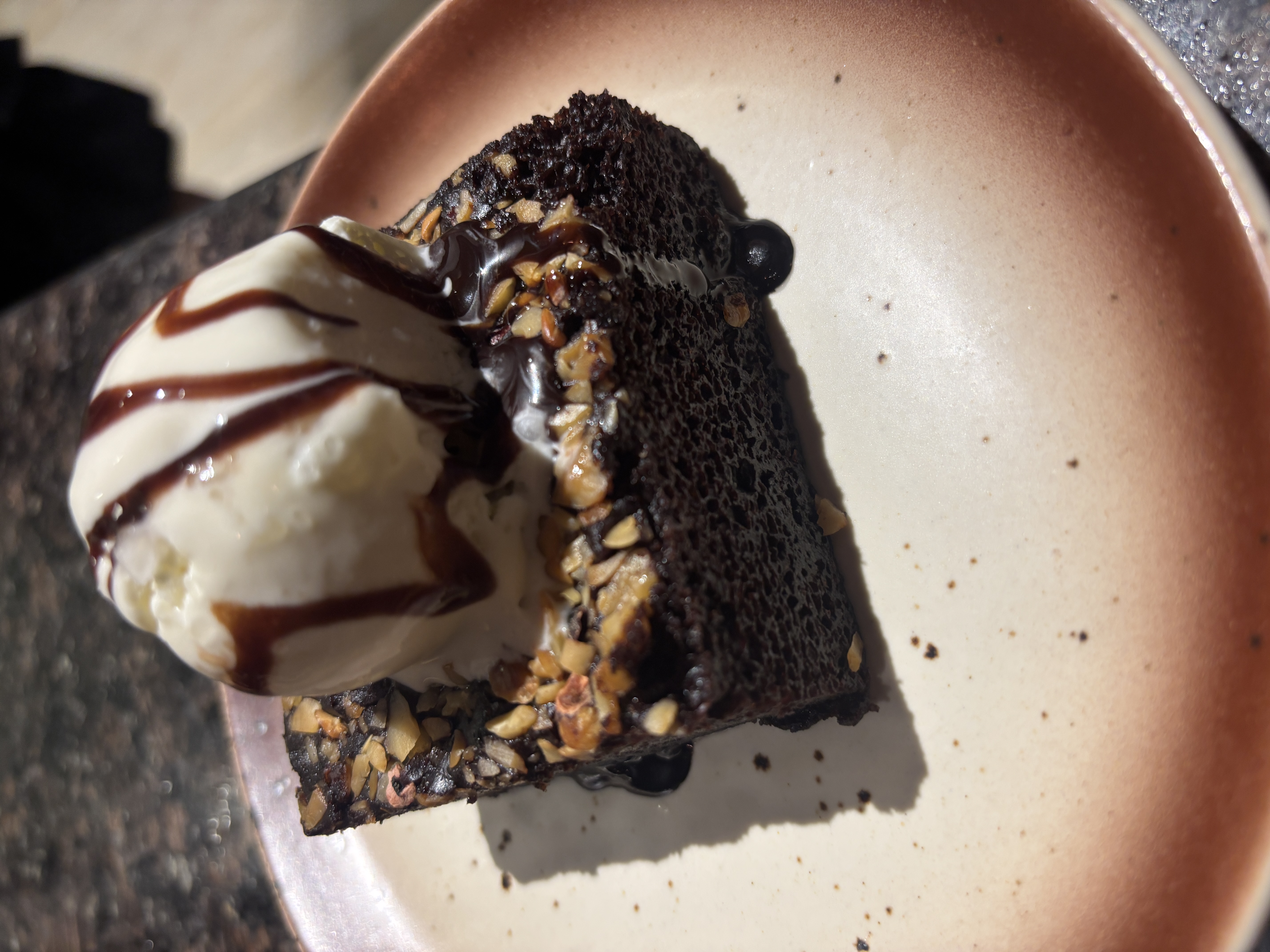 Brownie with icecream