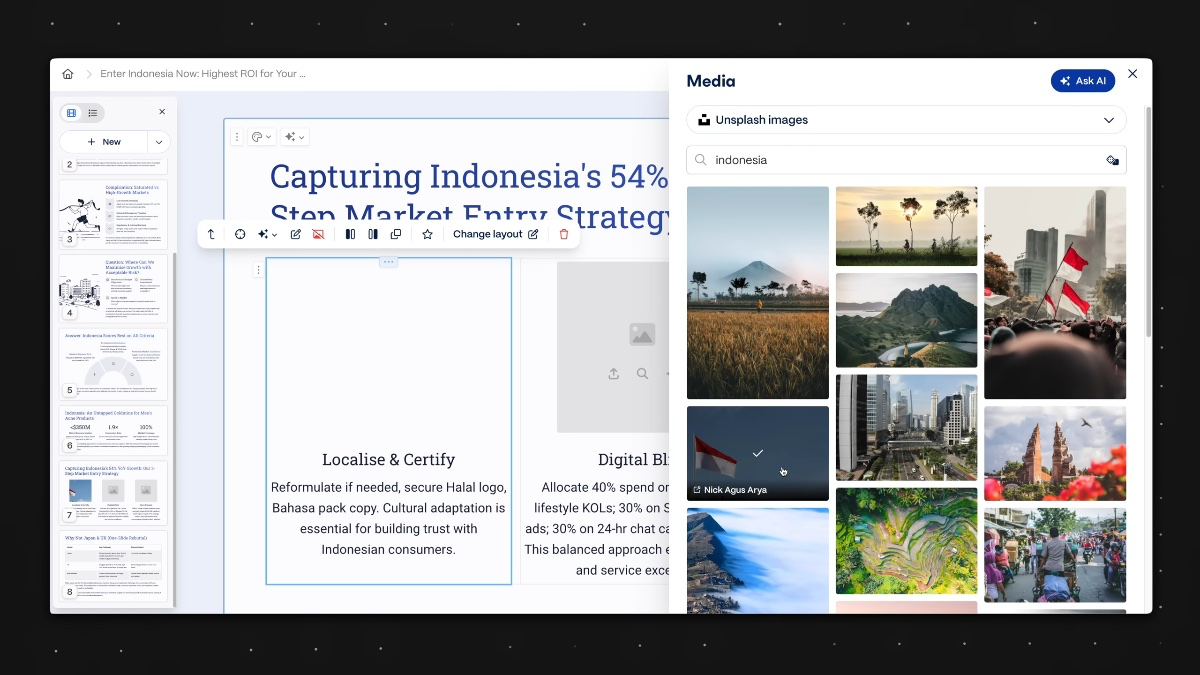 Enhancing Business Presentations with Visuals and AI-generated Graphics in Gamma