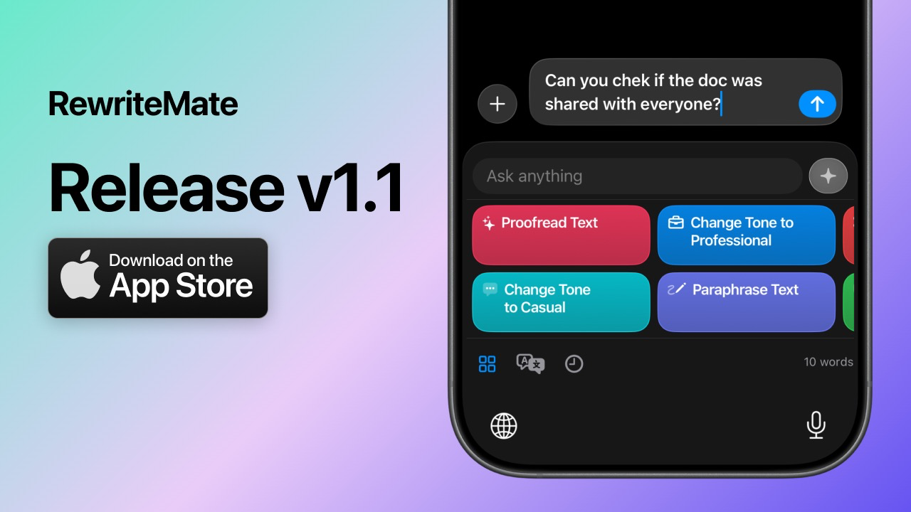 RewriteMate: A Faster Way to Rewrite Text Anywhere