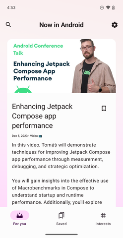 Now In Android Scaffold