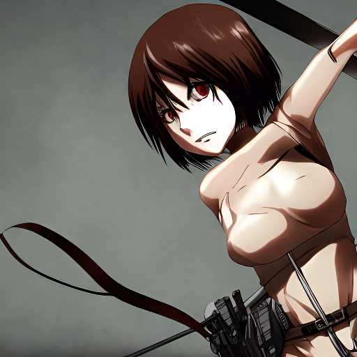 attack on titan mikasa abs