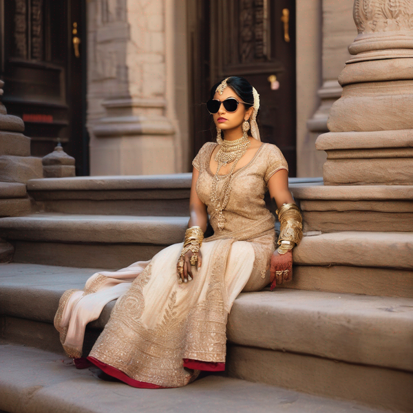 Highly detailed arms wearing gold jewelry